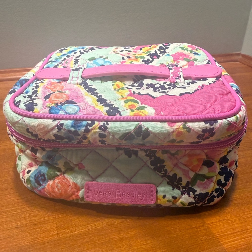 Vera Bradley Multicolor Floral Quilted Travel Jewelry Case